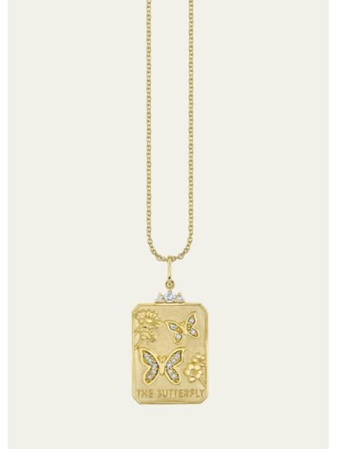 SYDNEY EVAN 14K The Buitterfly Tarot Card Pendant Necklace