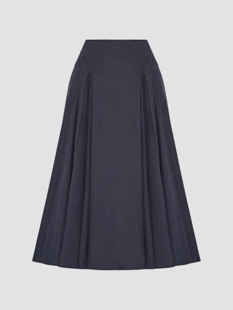 Another Tomorrow Women's Seamed Full Skirt - Midnight
