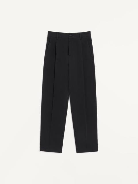VALENTINO TROUSERS IN COTTON GABARDINE WITH VLOGO EMBROIDERY