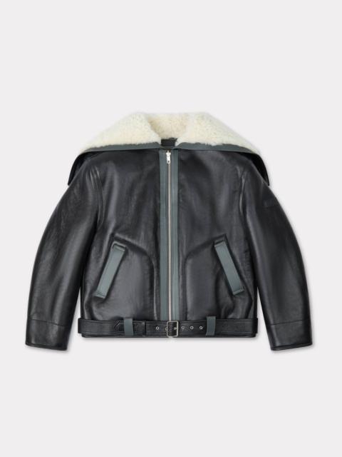 Reversible shearling blouson in lambskin leather