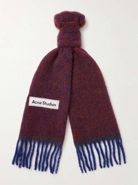 Vally Two-Tone Checked Knitted Scarf