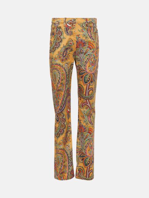 ETRO paisley-print tailored trousers - Blue