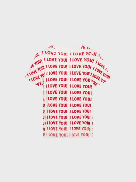 JERSEY T-SHIRT WITH I LOVE YOU! PRINT