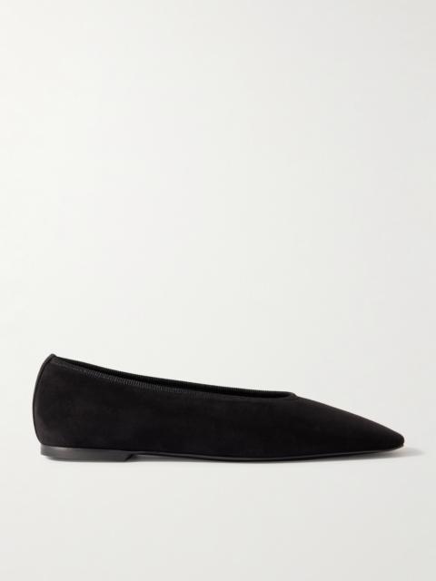 TOTEME The Minimalist Suede Ballet Flats