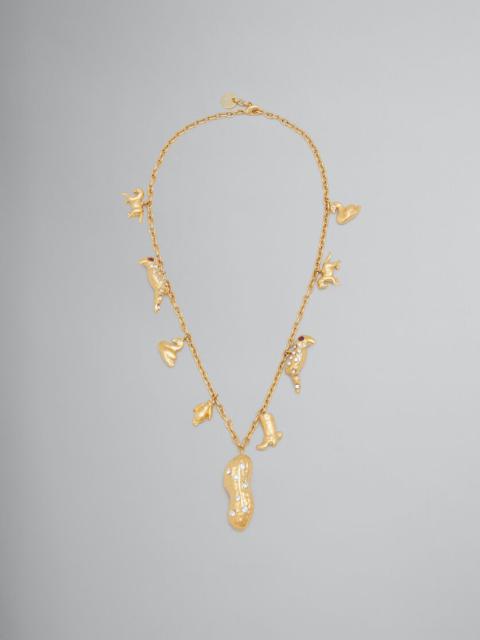 Marni CHAIN NECKLACE WITH MIXED CHARMS
