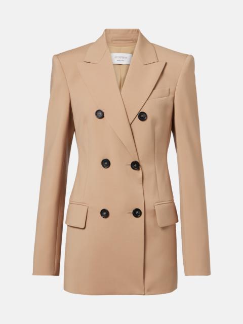 Sportmax Double-breasted virgin wool blazer