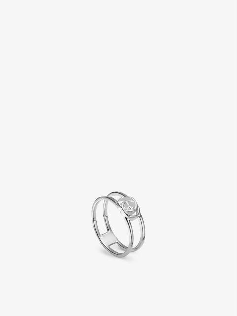 GUCCI Interlocking G sterling-silver ring