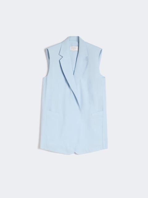 Sportmax MAGGIO Oversized washed viscose gilet - LIGHT BLUE