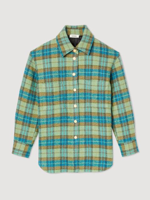 Sandro Checked wool overshirt coat