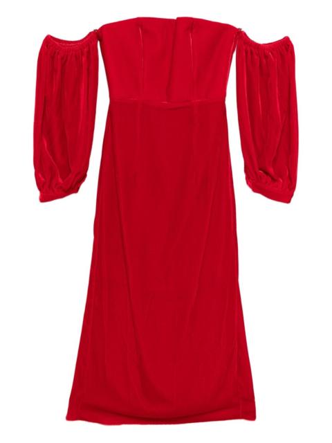 forte_forte bustier puff-sleeve dress