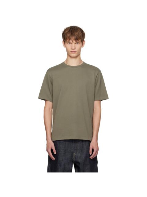 AURALEE Khaki Luster Plaiting T-shirt