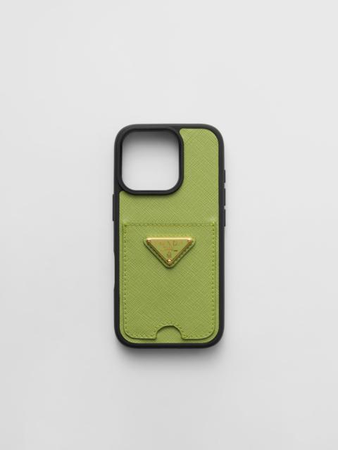 Prada Saffiano leather case for iPhone 16 Pro
