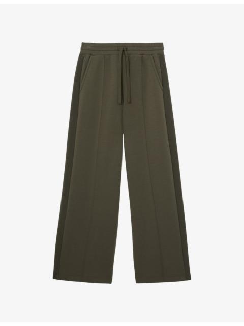 REISS Bella Side-Stripe Stretch-Jersey Jogging Bottoms