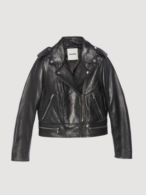 Sandro LEATHER JACKET