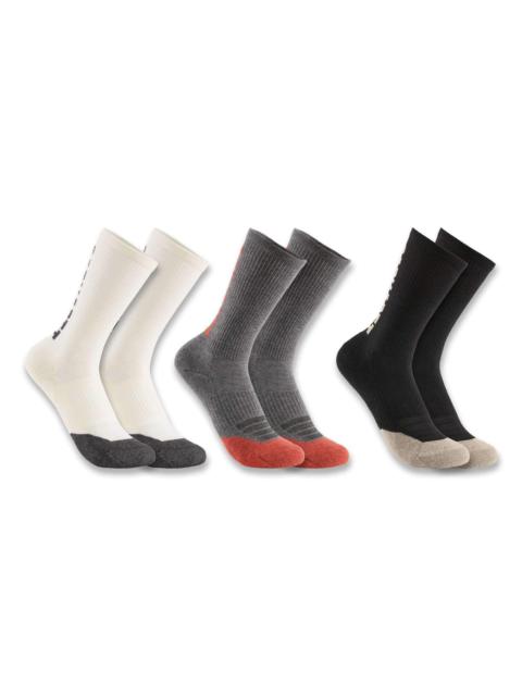 Carhartt Women's Midweight Cotton-Tencel™ Logo Crew Sock 3-Pack