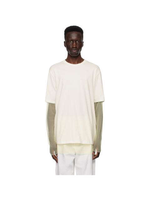 Jil Sander Off-White Layered Long Sleeve T-Shirt