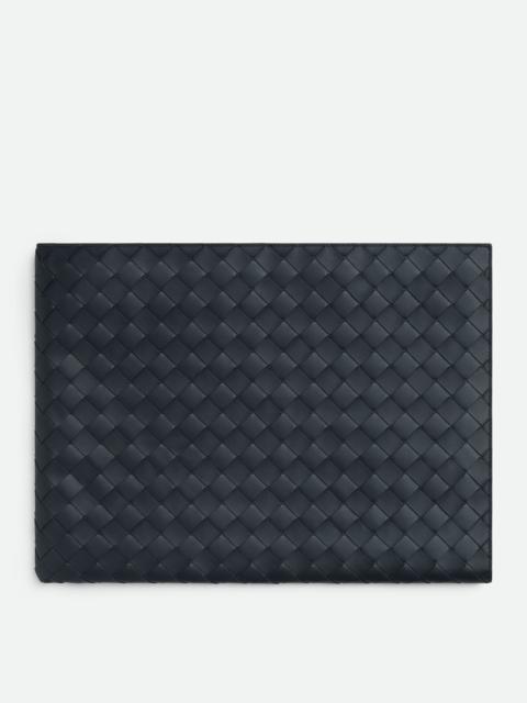 Bottega Veneta Intrecciato Half Zipped Pouch