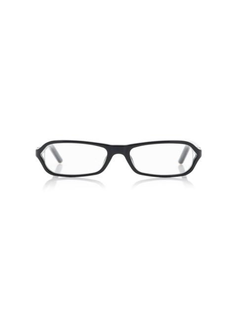 JACQUEMUS Slim Square-Frame Acetate Glasses black