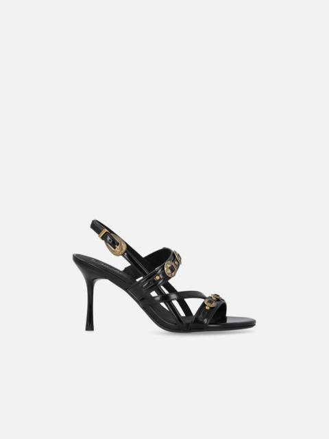 PINKO HIGH SLINGBACK SANDALS WITH STRAPS AND STUDS