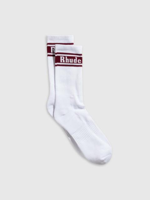 Rhude STRIPE LOGO SOCKS