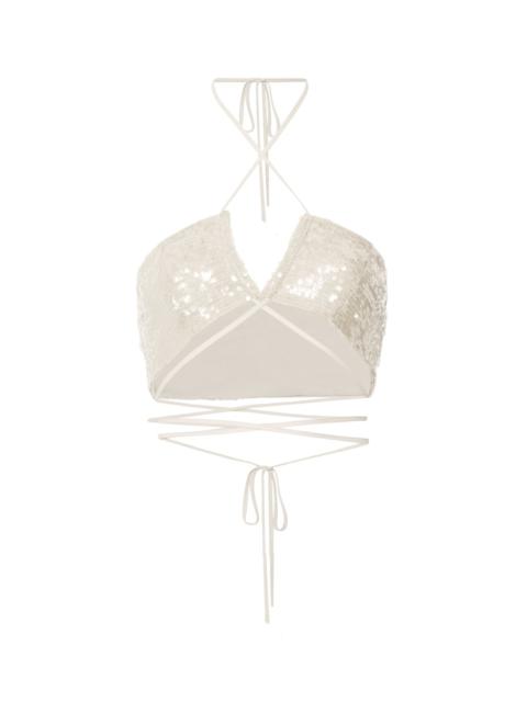 LAPOINTE Sequin Bra Top