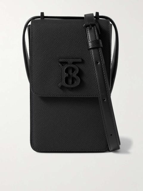 Burberry Full-Grain Leather Phone Pouch