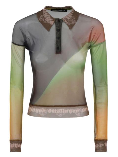 OTTOLINGER mesh-panel polo shirt