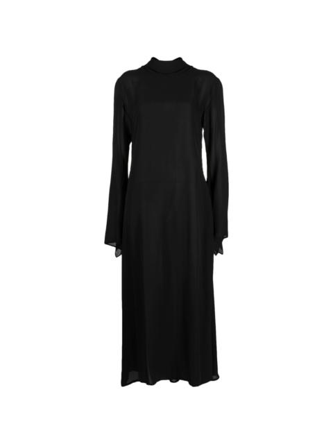 Yohji Yamamoto high-neck long-sleeve dress