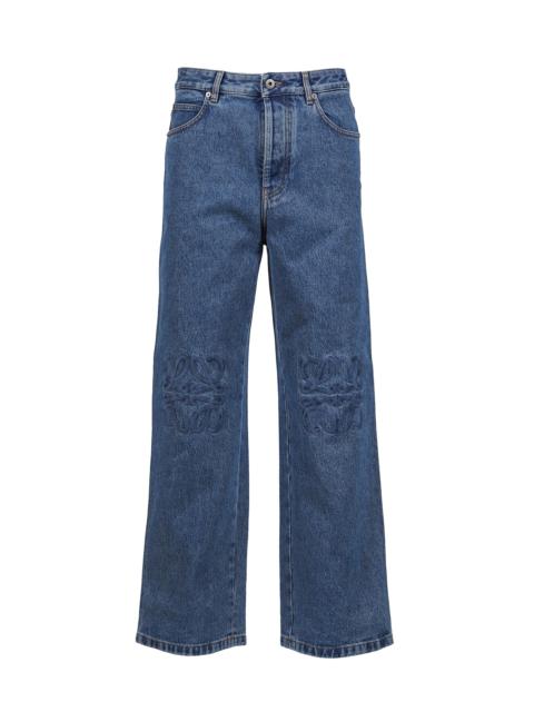 Loewe ANAGRAM BAGGY JEANS AF / MID BLUE DENIM