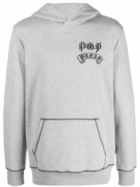 PHILIPP PLEIN logo-print cotton hoodie