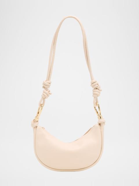 SIMKHAI Avery Curved Leather Crossbody Bag