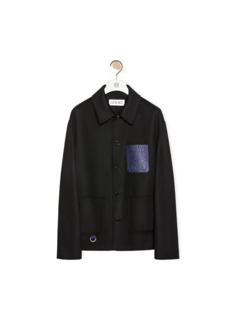 Workwear jacket in wool and cashmere