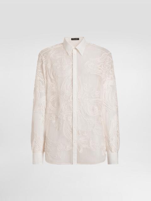 Dolce & Gabbana Martini shirt in embroidered linen