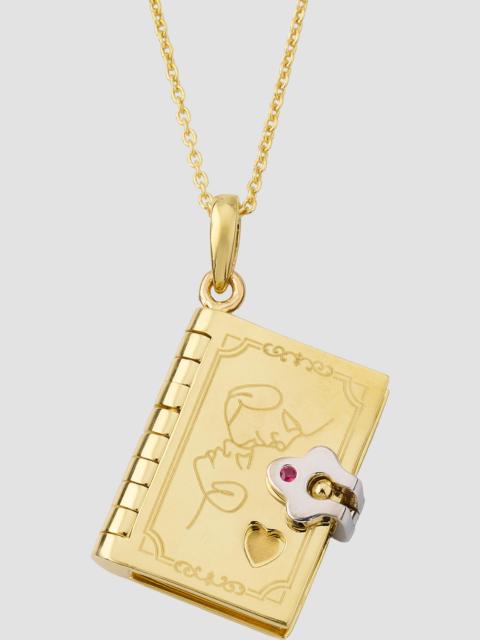 ROBERTO COIN Women's Tiny Treasurers 18K Yellow Gold & Ruby Love Story Pendant Necklace - Yellow White Gold