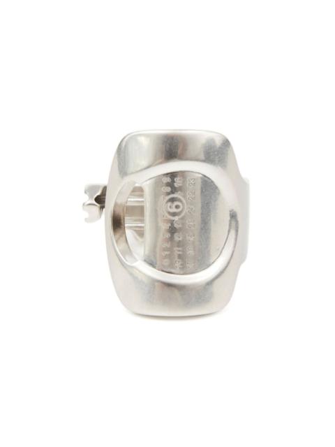 MM6 Maison Margiela numbers-engraved cut-out ring