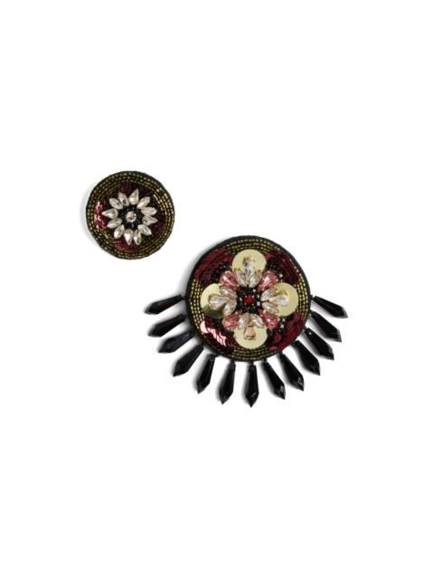La DoubleJ beaded sequined pins (set of two)