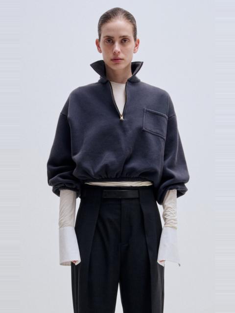 DARKPARK Alva Cotton Cropped Sweatshirt dark grey