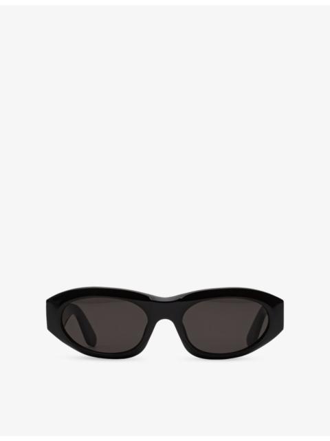 RETROSUPERFUTURE Cinema Black Oval-Frame Acetate Sunglasses