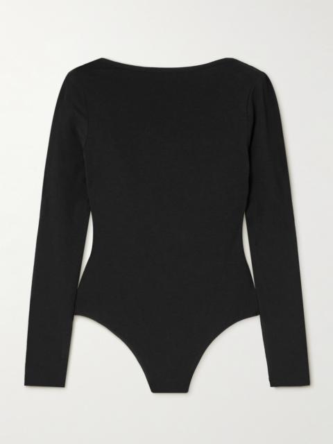 Another Tomorrow Stretch-organic Cotton And Lyocell-blend Jersey Bodysuit