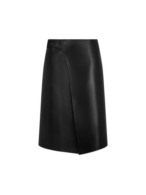 TOM FORD BONDED NAPPA LEATHER WRAP SKIRT