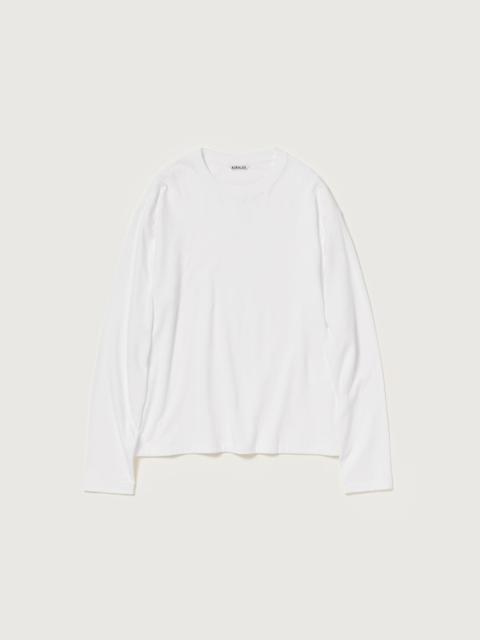 AURALEE BRUSHED ORGANIC COTTON JERSEY L/S TEE