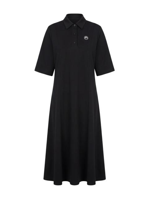 Marine Serre MOON LOGO JERSEY POLO LONG DRESS
