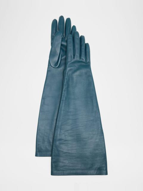 SAINT LAURENT Long Leather Gloves