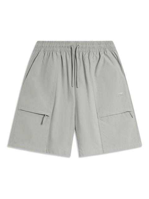 Li-Ning Li-Ning Logo Waterproof Loose Fit Shorts 'Grey' AKSU533-4