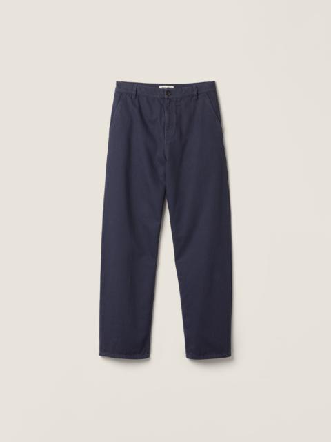 Miu Miu Garment-dyed gabardine pants