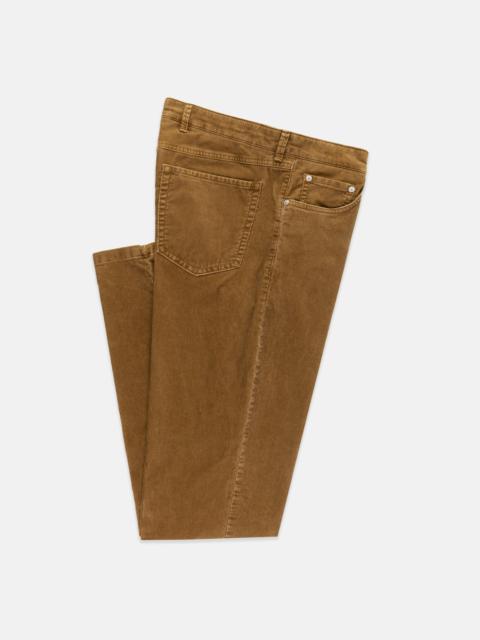 J. PRESS TAN 5-POCKET CORDUROY PANT
