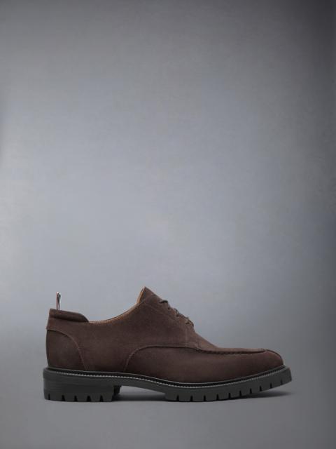 Thom Browne CALF SUEDE COMMANDO SOLE DERBY