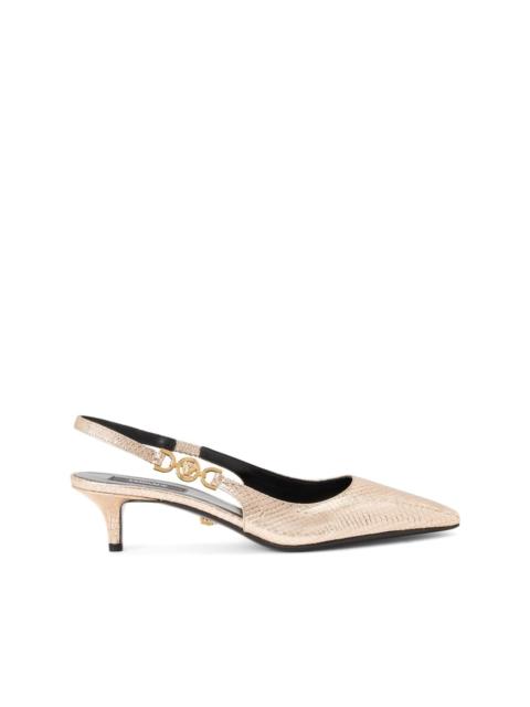 VERSACE Medusa '95 leather slingback pumps