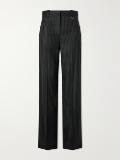 Isabel Marant Noanda Striped Wool-blend Straight-leg Pants