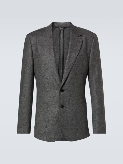 Wool-blend suit jacket